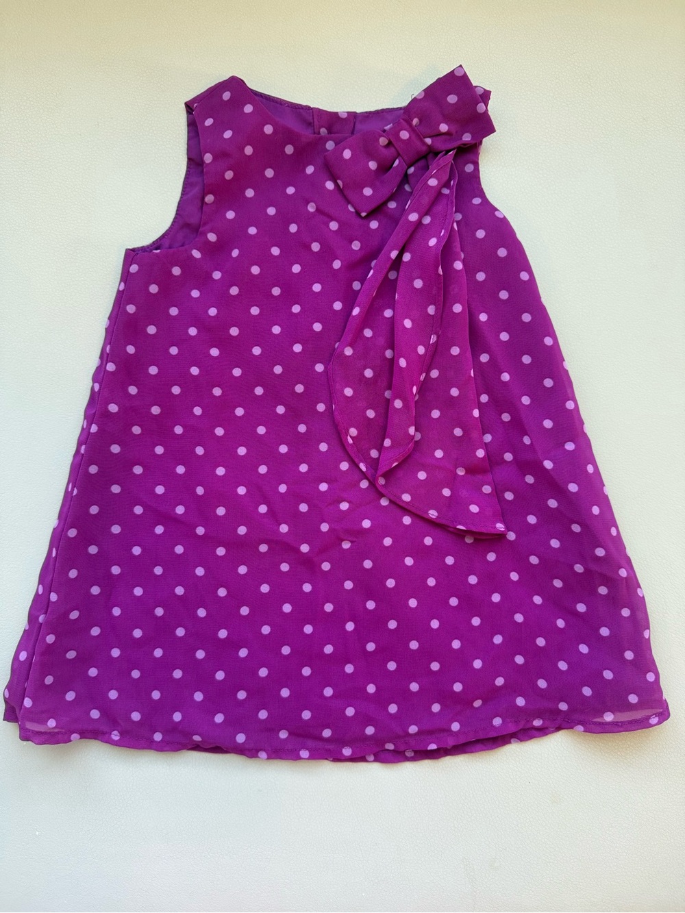 Crazy 8 Purple Polka Dot Bow-Accent Dress